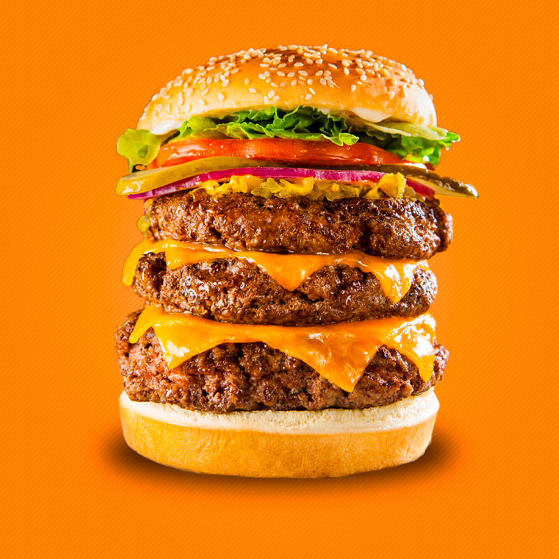 Hambúrguer de Três Patty